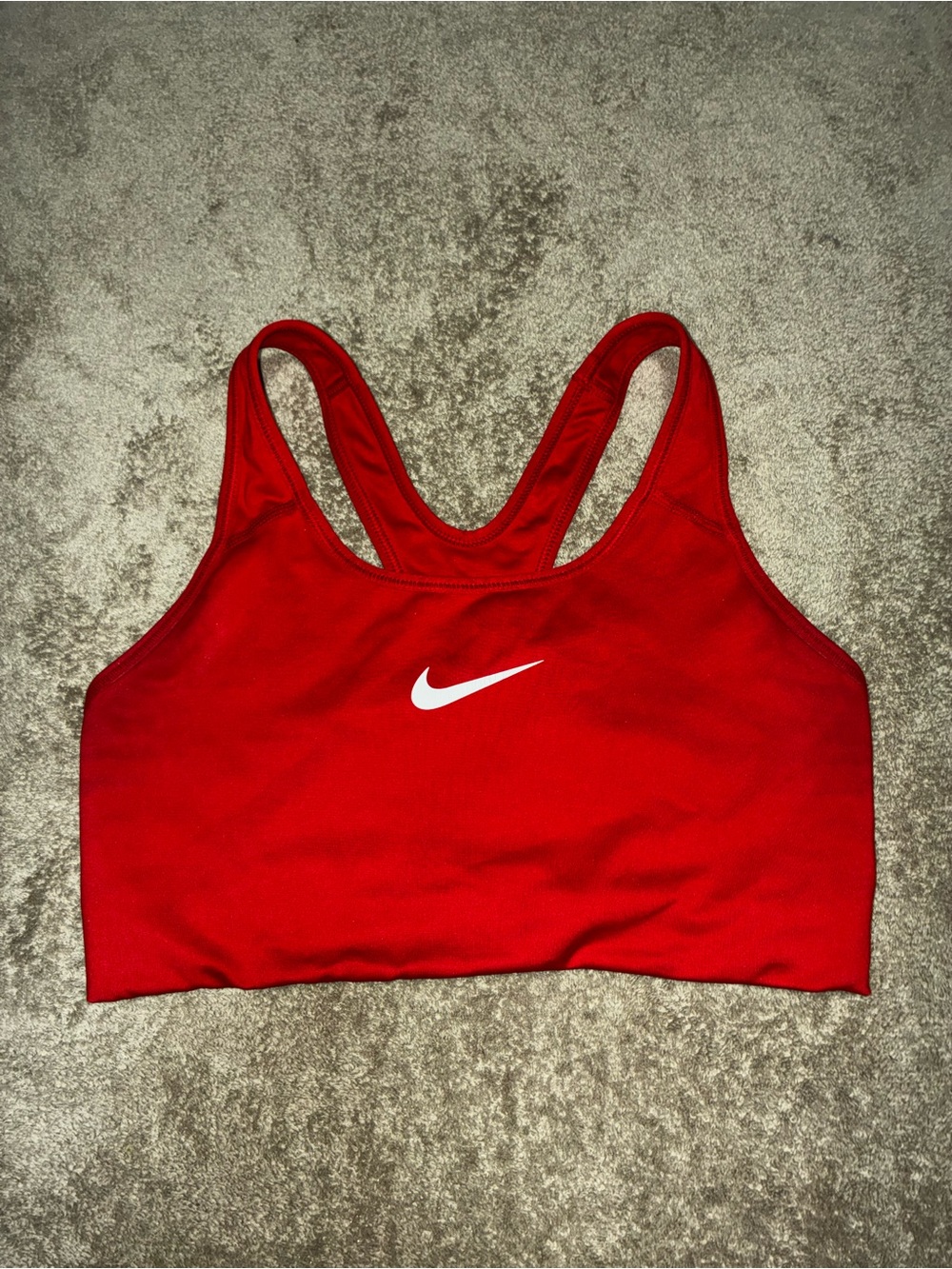 Nike Red Racerback Logo Sports Bra